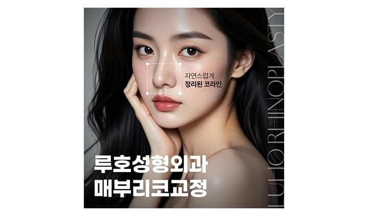 매끈하고 오똑한 코 라인 완성 : 매부리코성형